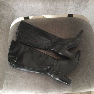 Black Knee High Boots (Made in Italy)